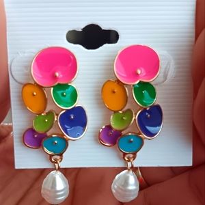 Faux Pearl Drop Earrings